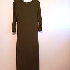 a new day Green Long Jersey Dress Size Medium.